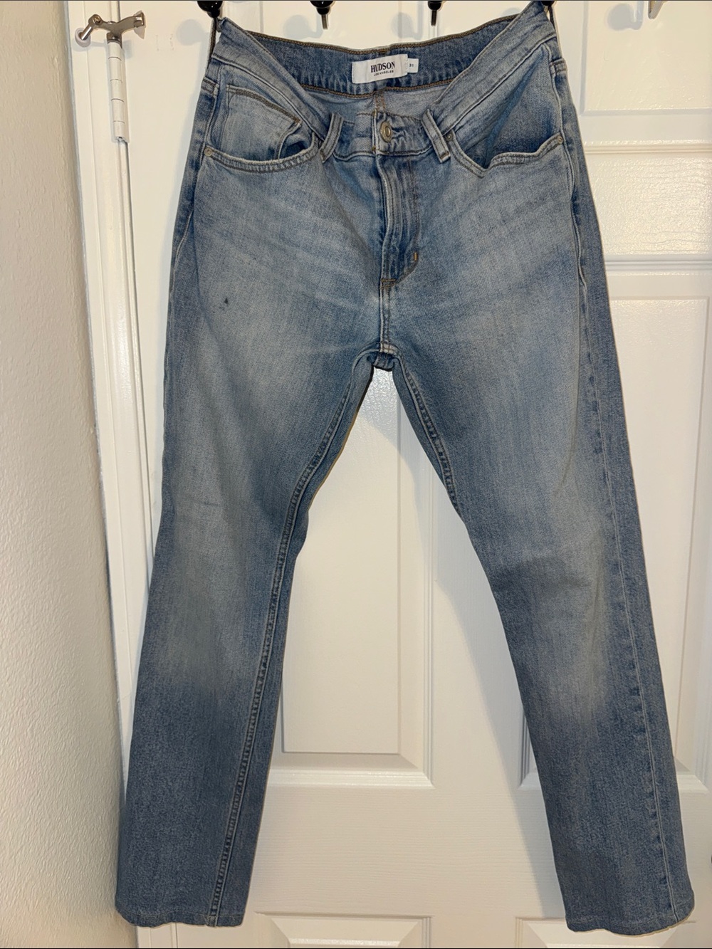 Size 31 x 30 Hudson Jeans Men's Skinny Leg Light Blue Wash